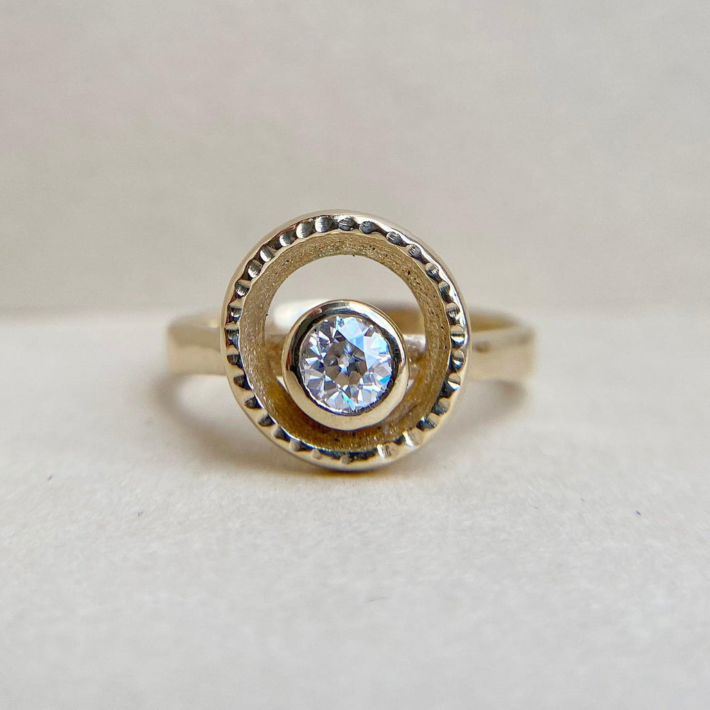 You Are My Sun and Moon Moissanite Engagement Ring - Nested Yellow Jewelry Co.